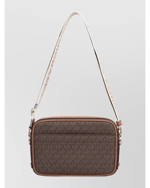 MICHAEL Michael Kors Gray Printed Canvas Crossbody Bag