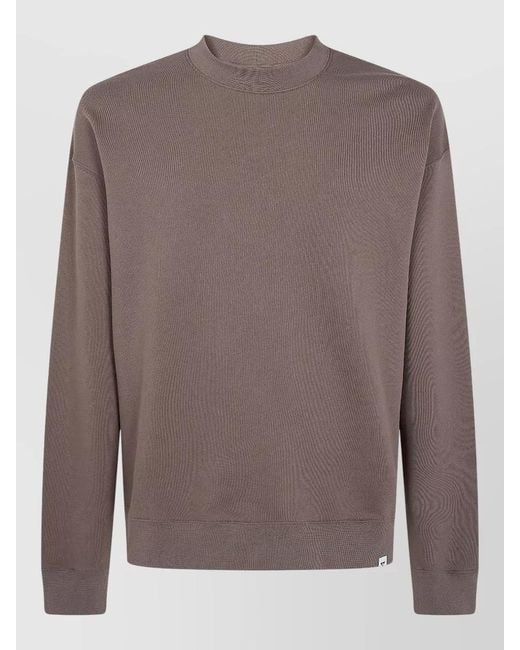 Woc Brown Atlanta Logo Crew Neck Knit Top for men
