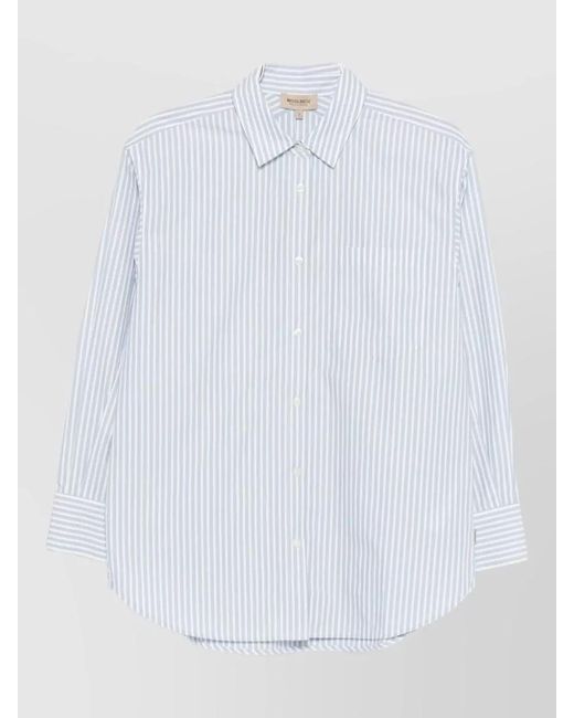 Woolrich White Striped Cotton Shirt