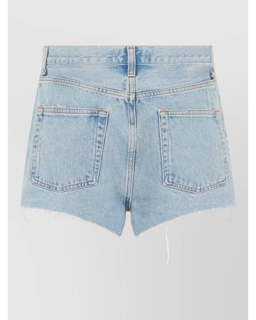 Agolde Blue High Waist Denim Shorts Summer Style