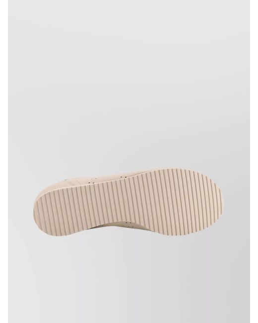 AMI Pink Leather Low-Top Sneakers for men