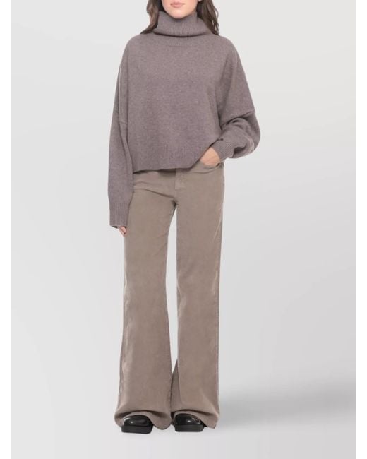 Loulou de Saison Multicolor Wool Cashmere Ribbed Turtleneck Jumper