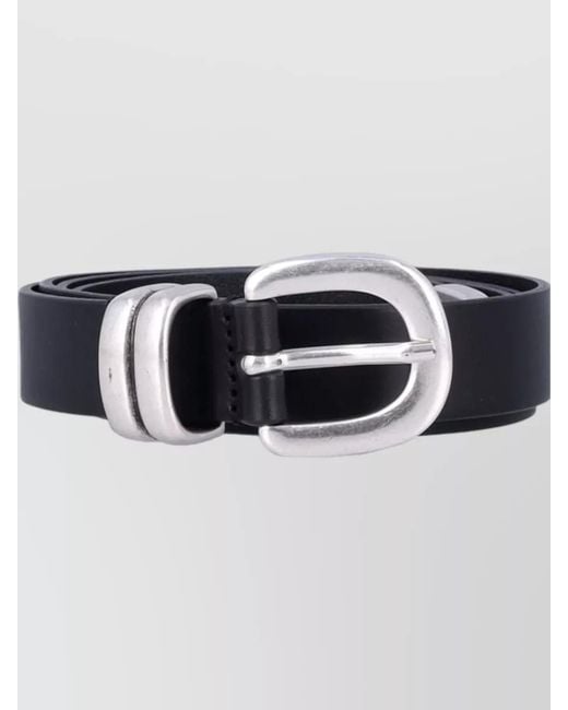 By Malene Birger White Leather Slim Belt