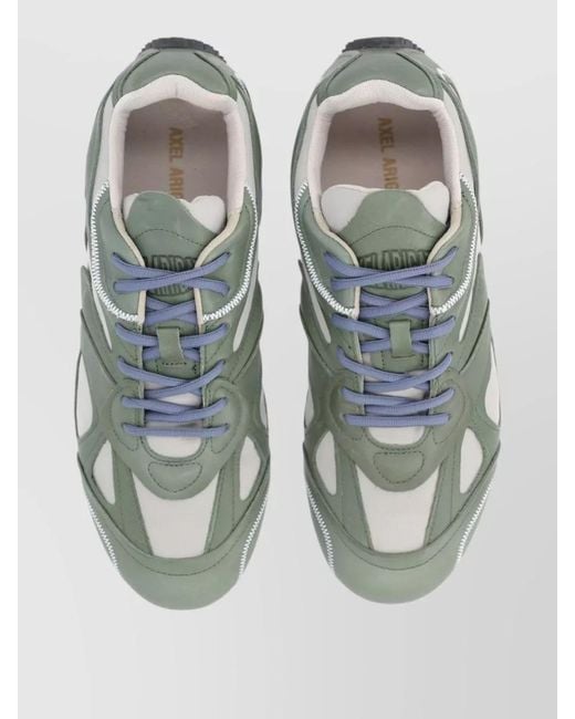 Axel Arigato Blue Lace Up Shoes Contrast Stitching Rubber Sole for men