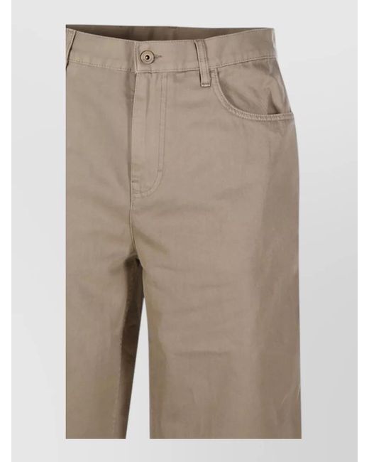 Burberry Natural Cotton Wide-Leg Trousers for men