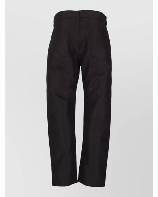 Rick Owens Black Detroit Cut Straight-Leg Trousers