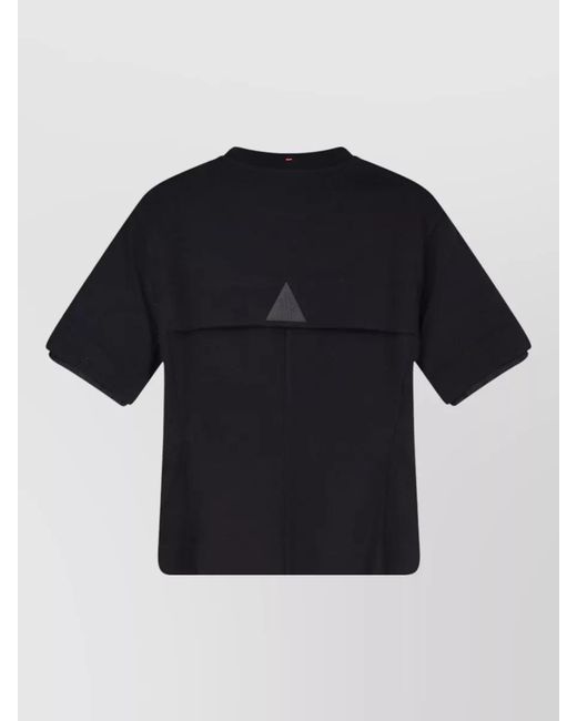 Moncler Black Cotton Crew Neck T Shirt Short Sleeves