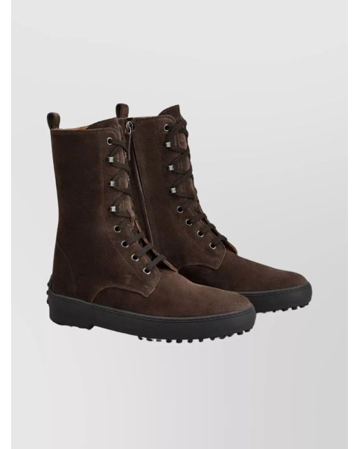 Tod's Brown Suede Ankle Boots