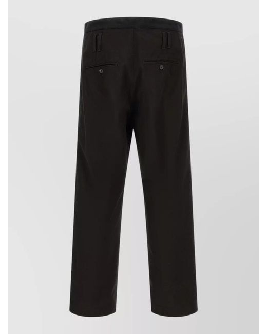 NAMACHEKO Black Cotton Wide-Leg Flared Trousers for men