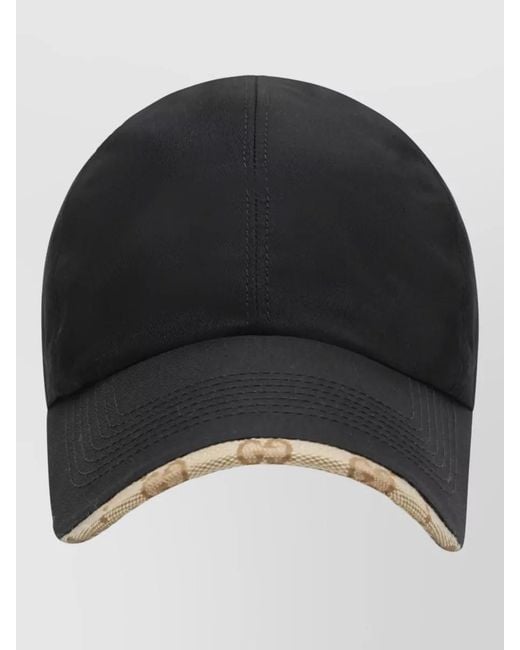 Gucci Black Curved Brim Baseball Hat Seasonal Edition for men