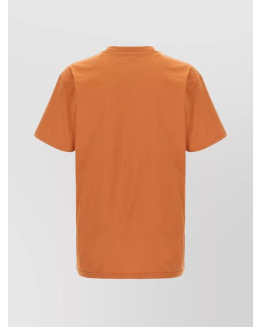 Carhartt Orange 'Short Sleeves Crew Neck American Script' T-Shirt for men
