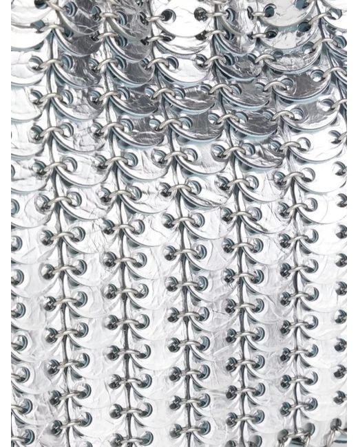 Rabanne White 1969 Chain Mail Leather Shoulder Bag