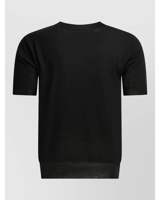 Valentino Black Virgin Wool Round Neck Sweater for men