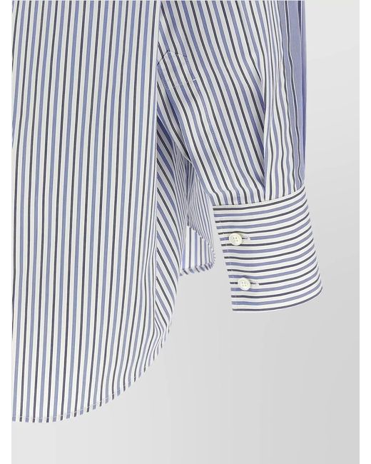 Stella McCartney Blue Striped Cotton Shirt