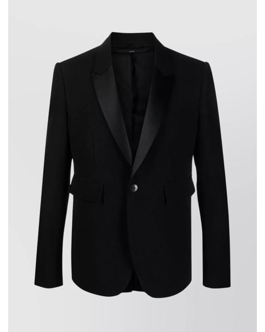 SAPIO Black Single-Breasted Wool Blazer