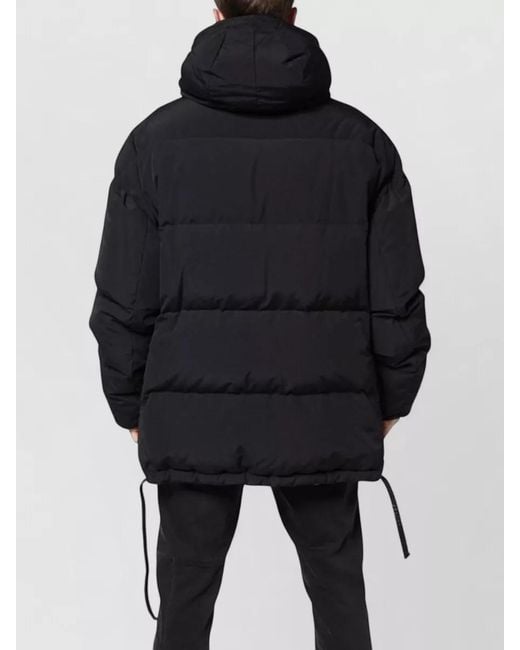 Dolce & Gabbana Black Nylon Hooded Puffer Jacket for men
