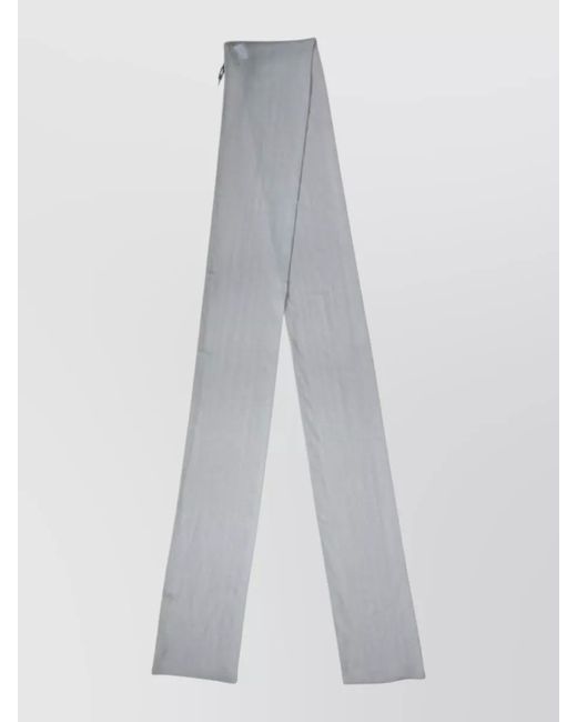 Dolce & Gabbana White Silk Sash Wrap Foulard Long Scarf
