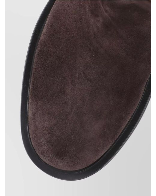 Gianvito Rossi Brown Suede Leather Ankle Boots
