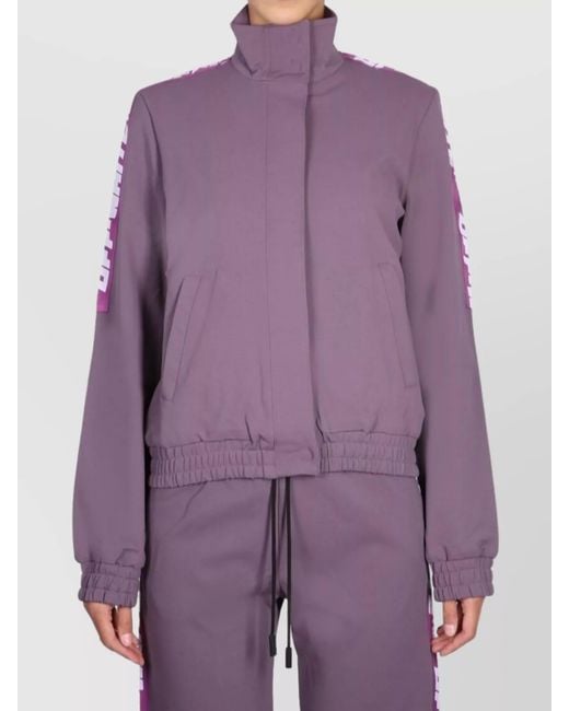 Off-White c/o Virgil Abloh Purple High Collar Jacket