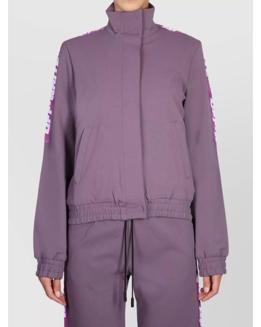 Off-White c/o Virgil Abloh Purple High Collar Jacket