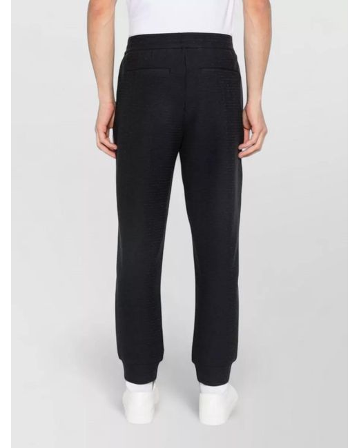 Emporio Armani Blue Embossed Track Pants for men