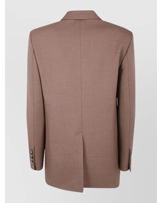 DR. HOPE Brown Oversized Double Breasted Blazer