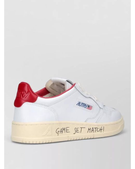Autry White Leather Low-Top Sneakers for men