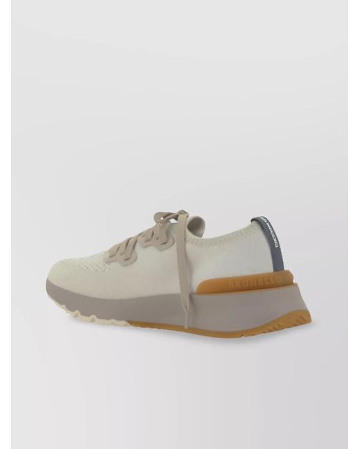 Brunello Cucinelli Multicolor Cotton Knitted Low-Top Sneakers for men