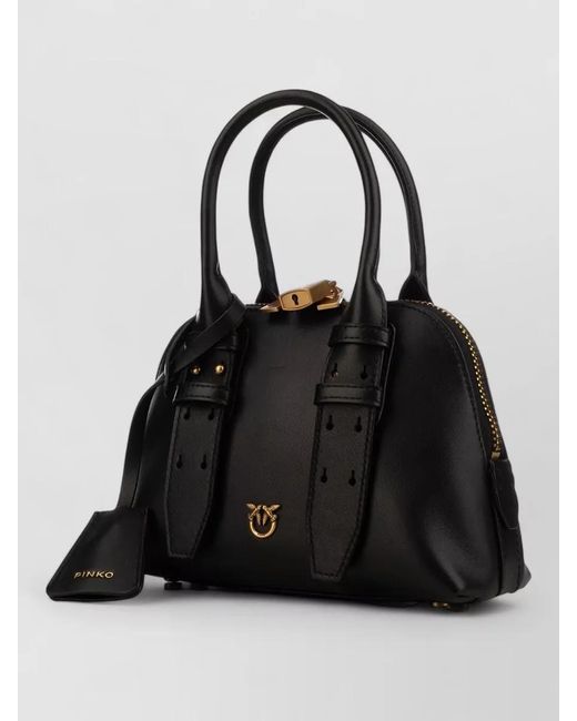 Pinko Black Mini Bag Detachable Tag Tone Hardware