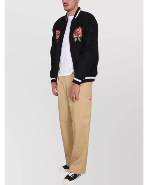 KENZO Black Wool Bomber Jacket for men