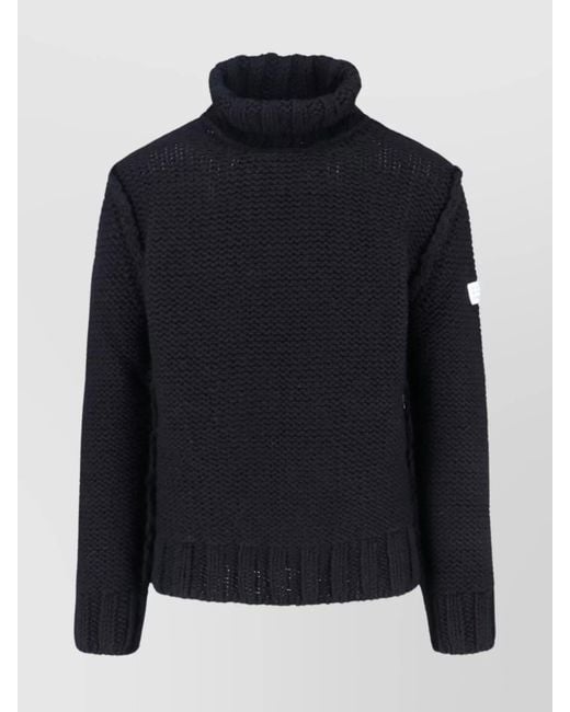 MM6 by Maison Margiela Blue Wool Turtleneck Sweater for men