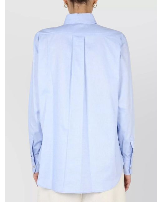 Ballantyne Blue Cotton Oxford Shirt