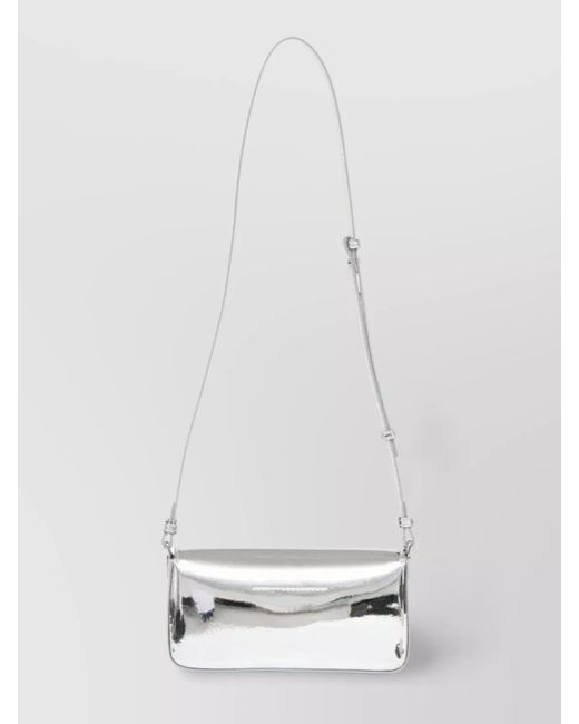 MM6 by Maison Margiela White Small Polyurethane Crossbody Bag