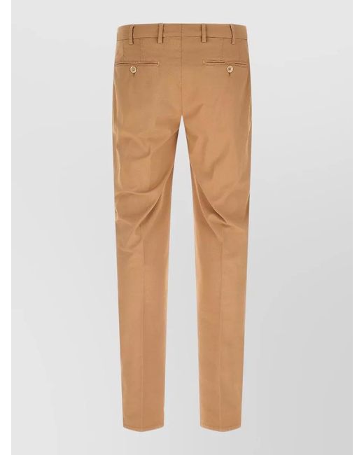 Brunello Cucinelli Natural Cotton Regular-Fit Straight-Leg Trousers for men