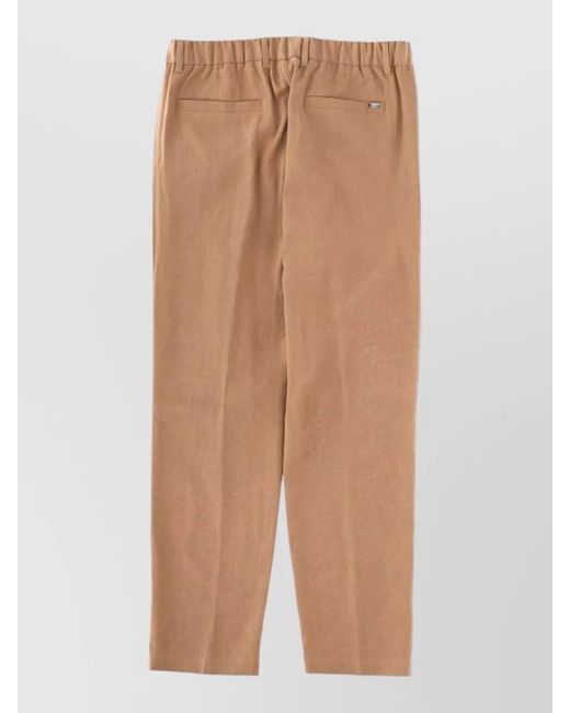 Herno Natural Tailored Trousers Pleated Front Belt Loops for men