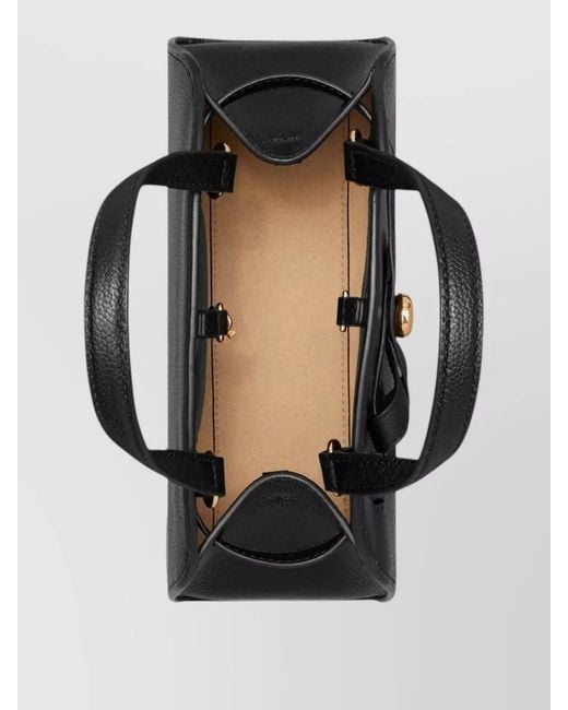 Tory Burch Black Romy Small Leather Shoulder Boston Bag