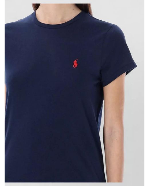 Polo Ralph Lauren Blue Cotton Jersey Logo-Embroidered T-Shirt