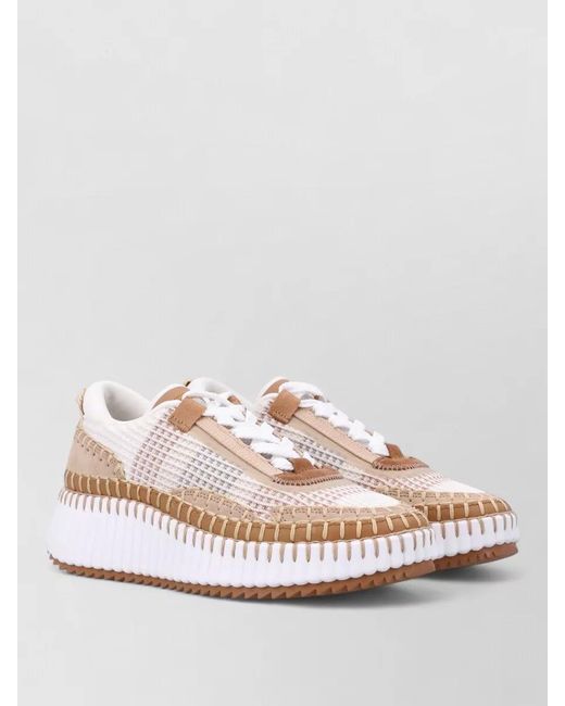 Chloé Multicolor Mesh Low-Top Sneakers