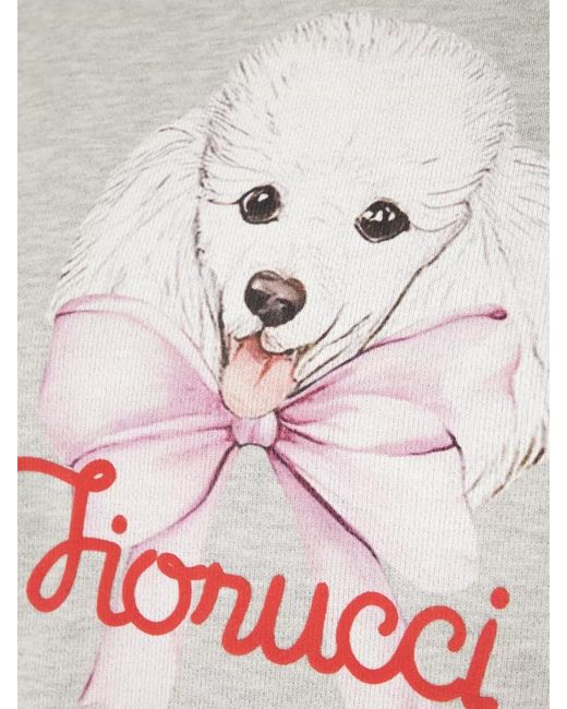 Fiorucci White Hooded Top Kangaroo Pocket Ribbed Cuffs