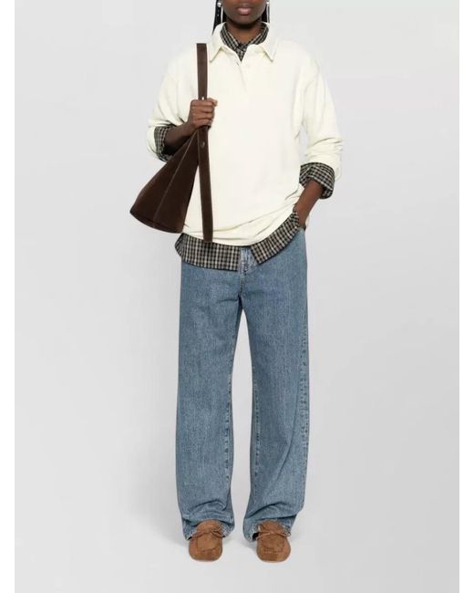A.P.C. Natural Cotton Long-Sleeve Polo Shirt