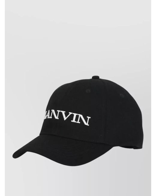 Lanvin Black Logo-Embroidered Baseball Cap for men
