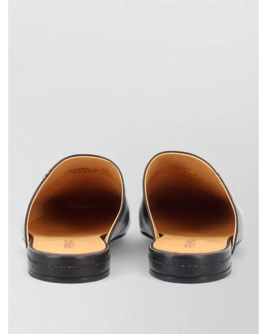 Premiata Gray Leather Flat Sole Open Back Square Toe for men