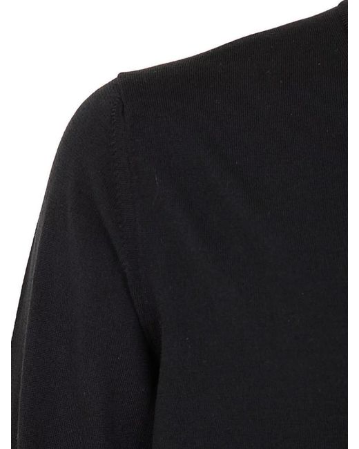 Zanone Black V-Neck Wool Jumper for men