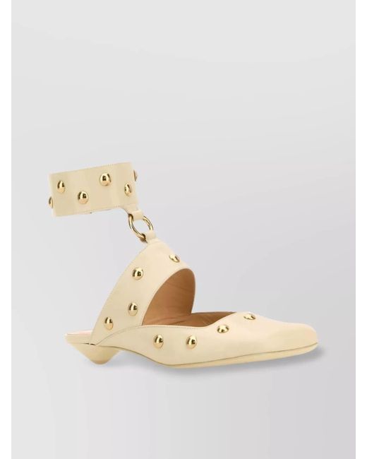 Chloé Natural Leather Sabot Sandals