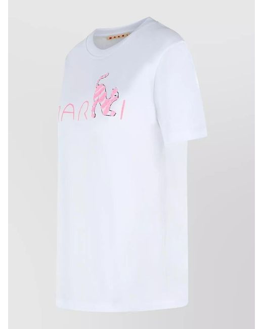 Marni White Cotton Short-Sleeve T-Shirt