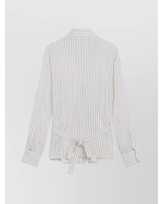 Dolce & Gabbana White Pinstriped Shirt