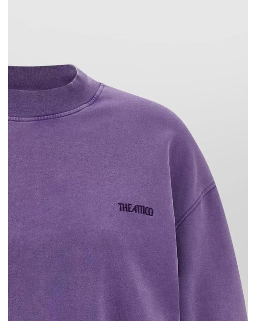 The Attico Purple Faded Sweatshirt Dress