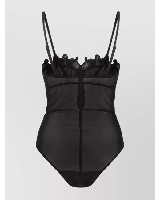 Y. Project Black Tulle Bodysuit