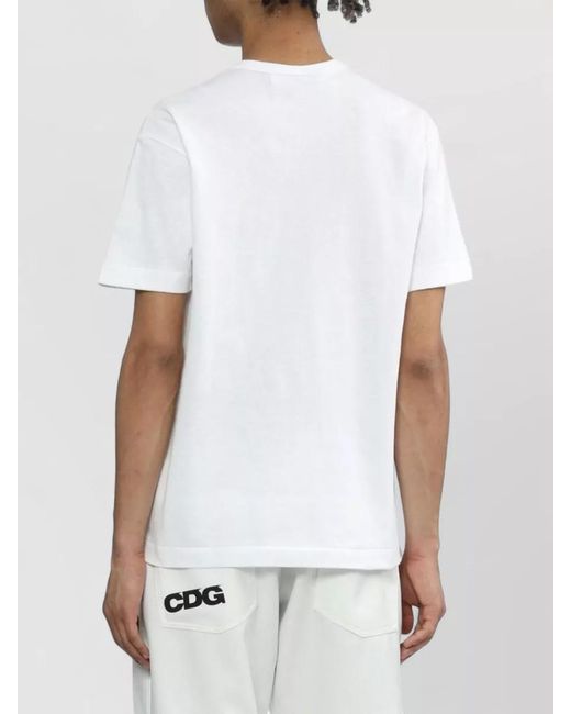 Comme des Garçons Red Crew Neck Logo Graphic T-Shirt