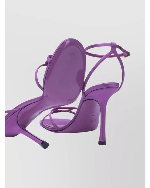 Jimmy Choo Pink Silk Satin Heeled Sandals